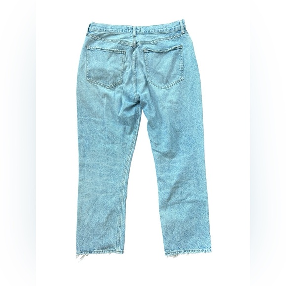 Agolde Riley High Rise Straight Crop Blur Jeans size 30 Medium Wash - Picture 8 of 10